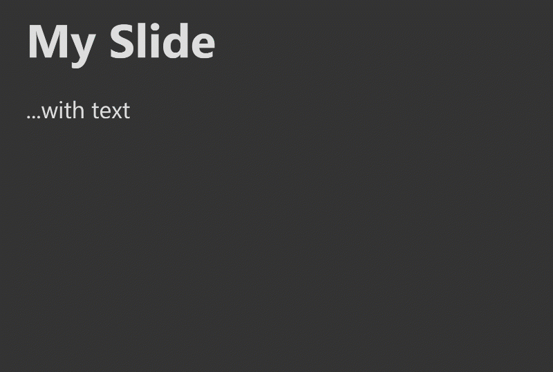 Animated GIF: Writing text on a slide during a presentation